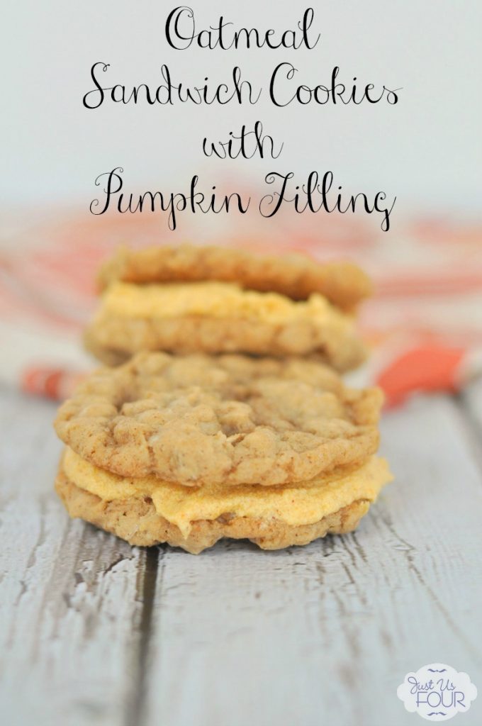 The most amazing oatmeal cookies with pumpkin cream cheese filling.