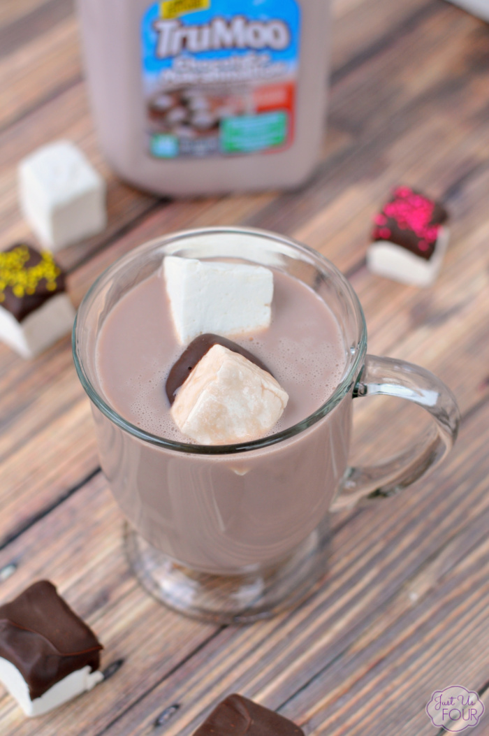 Chocolate Dipped Marshmallows and Milk